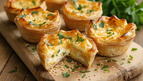 Peynirli Mini Kişler: Hazır Yufkayla 20 Dakikada Şık