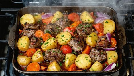 Tek Tencerede Fırında Sebzeli Et: Pişirme Tablosu ve Alternatifler