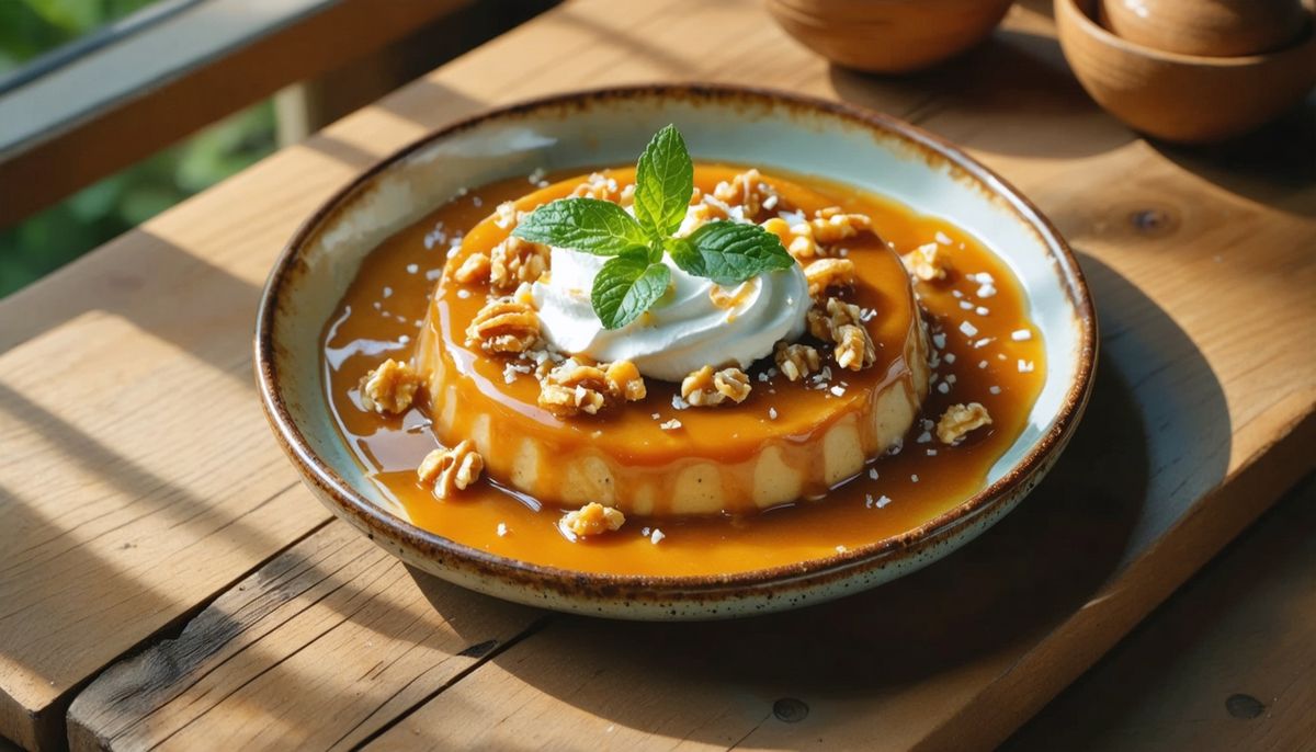 Fırınsız Karamelli Cevizli Tatlı — Kolay Şık Tarif (30 dk)