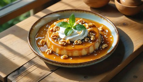 Fırınsız Karamelli Cevizli Tatlı — Kolay Şık Tarif (30 dk)