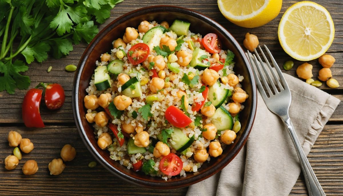 Protein Dengeli Nohut‑Kinoa Vegan Salata: Öğün Planlama ve Püfler