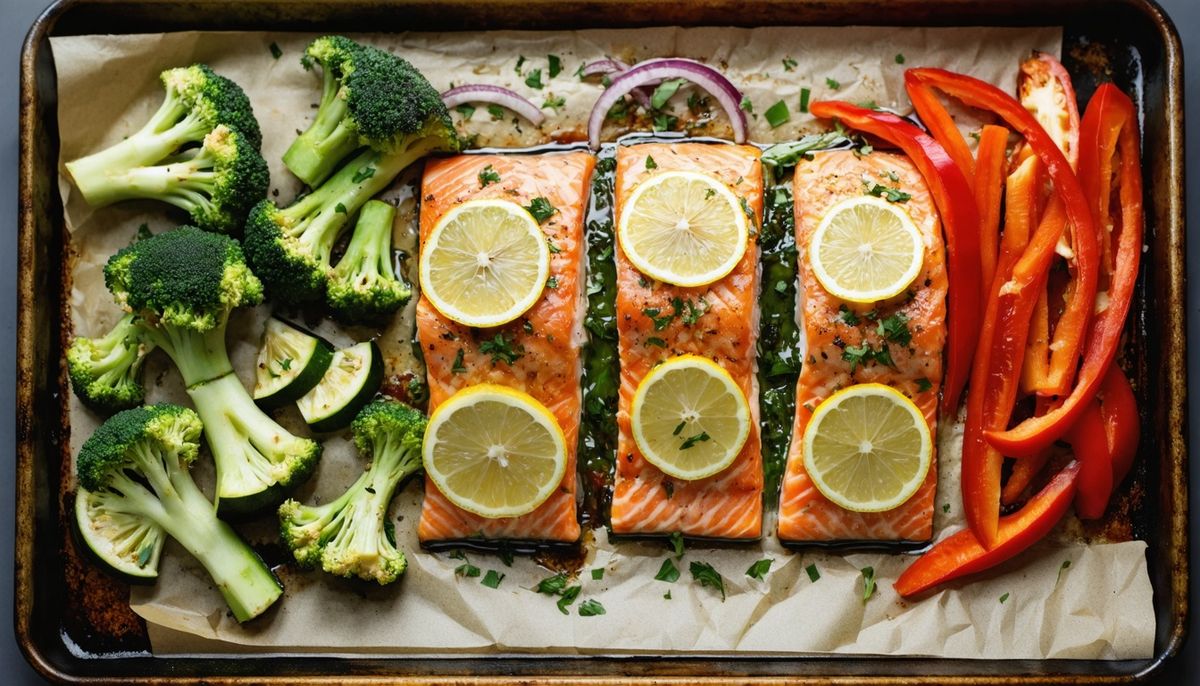 Fırında Sebzeli Somon — Kolay Gurme Ana Yemek