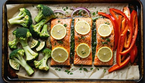 Fırında Sebzeli Somon — Kolay Gurme Ana Yemek